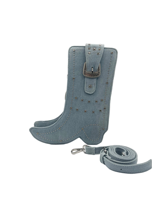 Denim boot crossbody