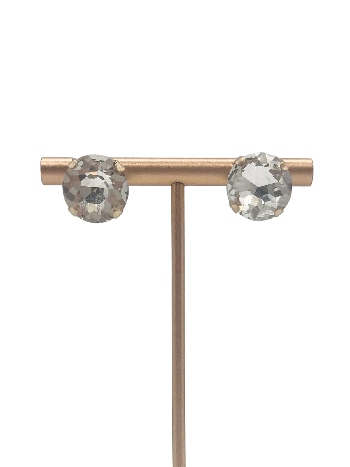Crystal studded post earrings