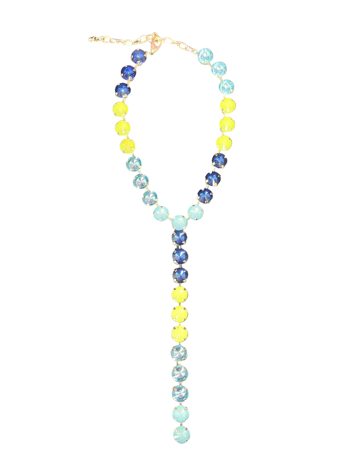 Multicolored drop necklace