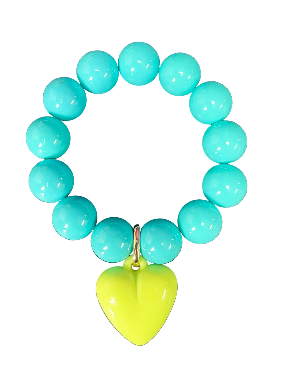 Heart Pendant Stretch bracelet