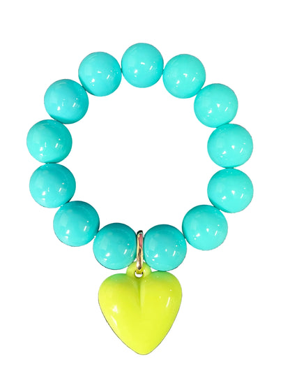 Heart Pendant Stretch bracelet