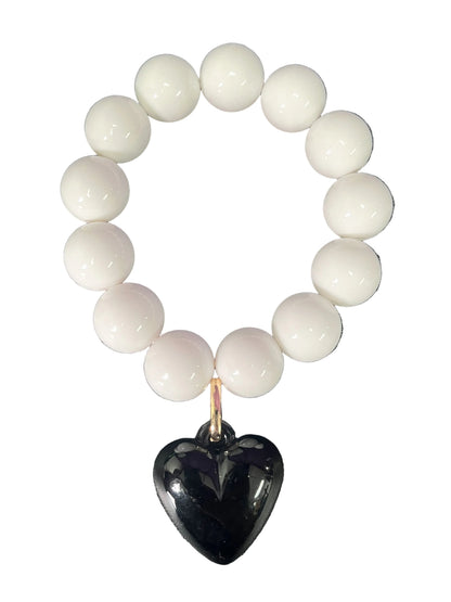 Heart Pendant Stretch bracelet