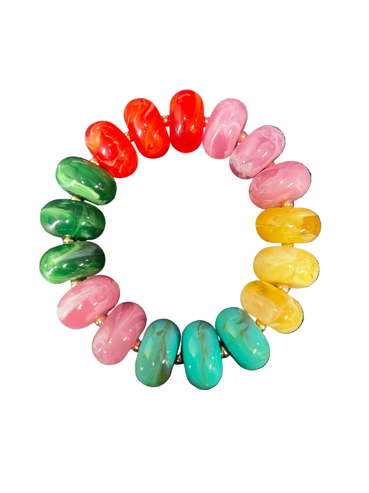 Multicolored stretch bracelet