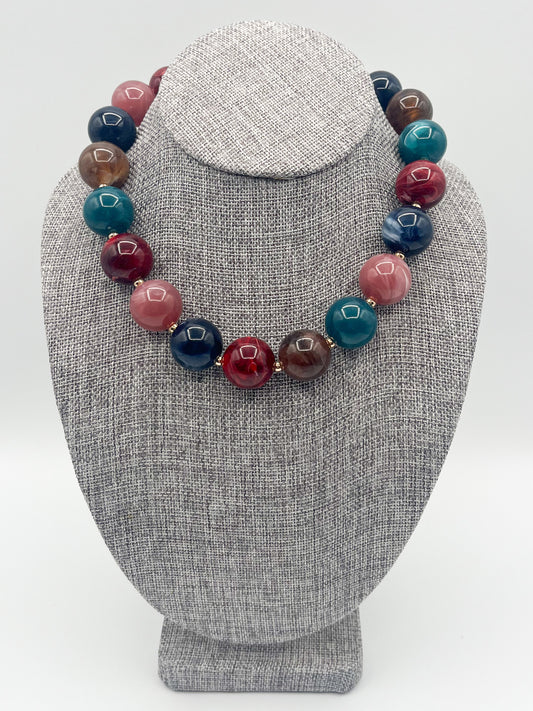 Multicolored beaded necklace