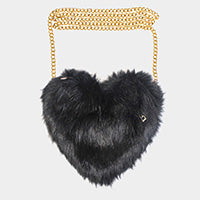 Heart ❤️ Faux Fur Crossbody Bag