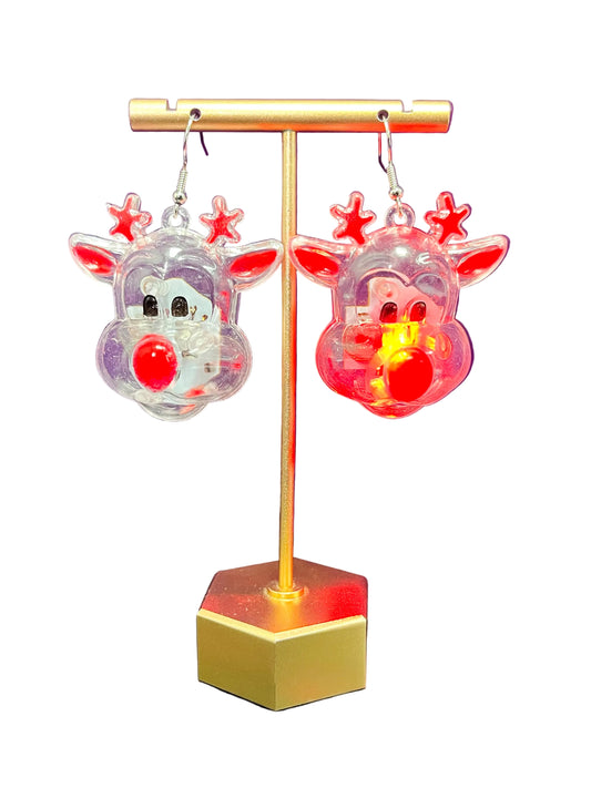 Holiday light up earrings
