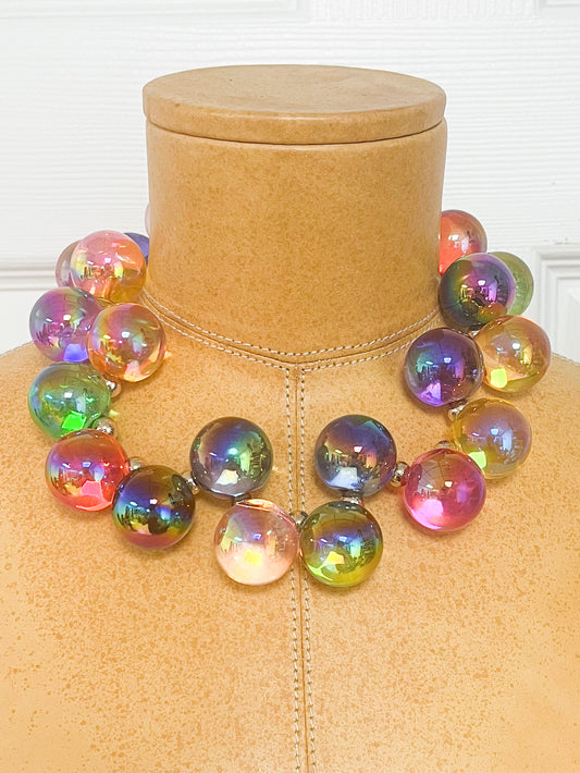 Chunky Translucent Ball Necklace