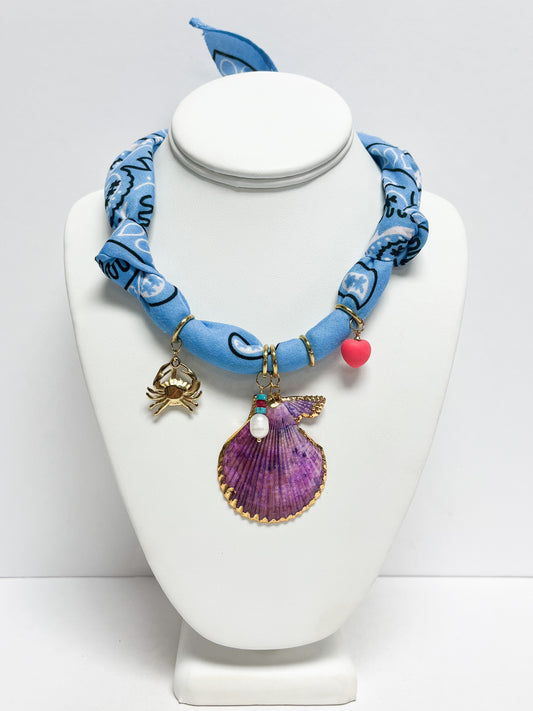 Nautical Scarf Statement Necklace