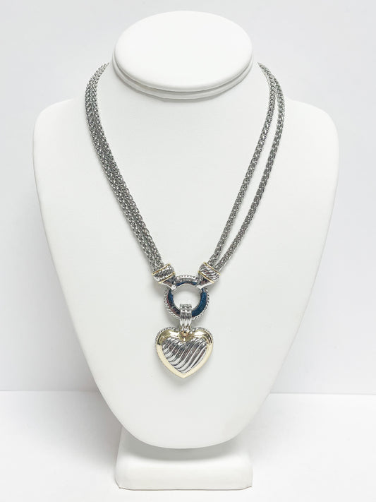 Heart Pendant Necklace Set