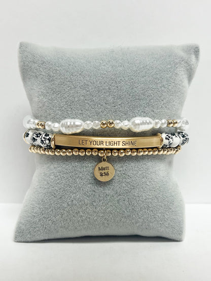 Inspirational Bar Message Bracelets