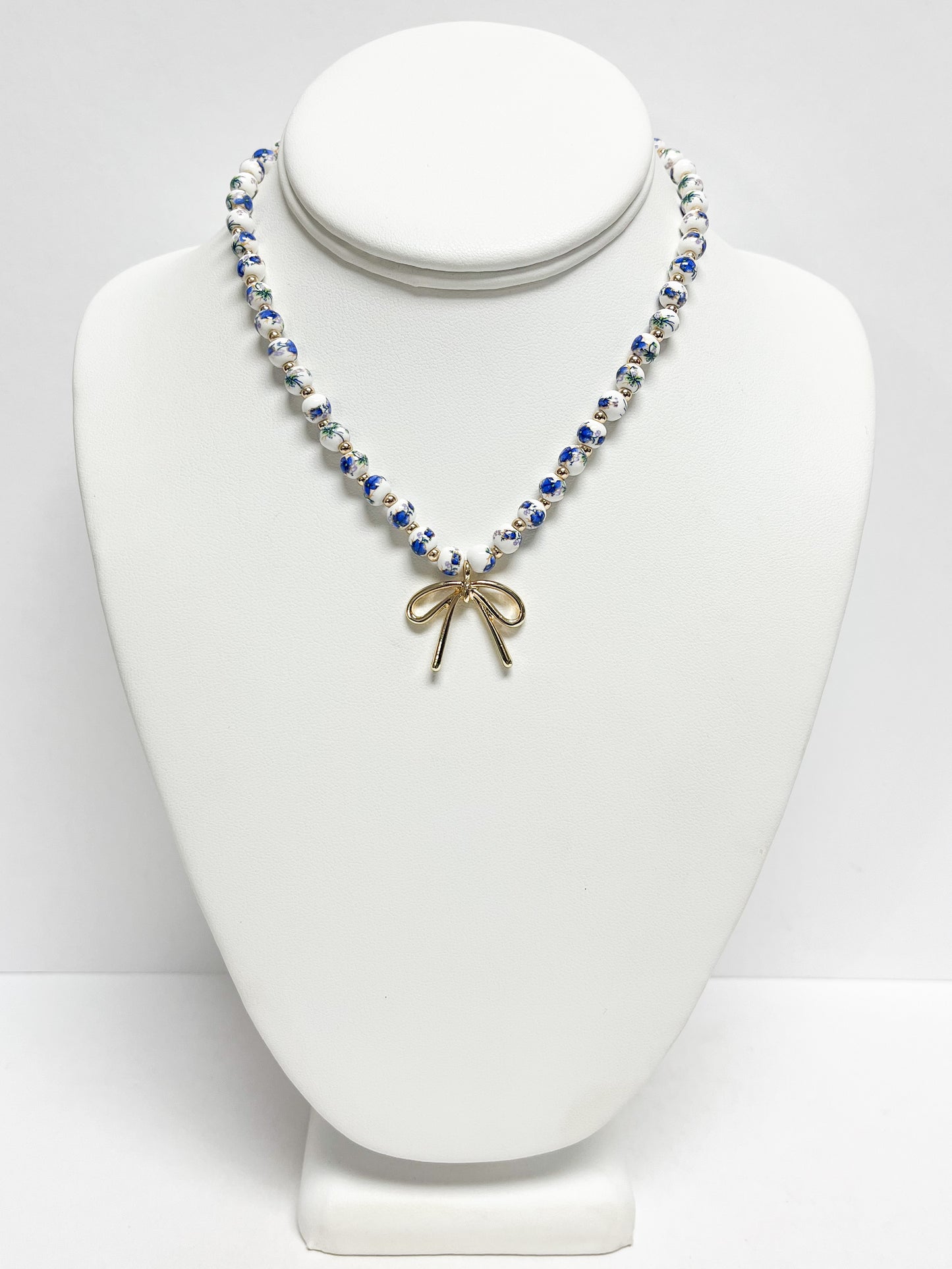 14"L Ceramic Ball Beaded Necklace