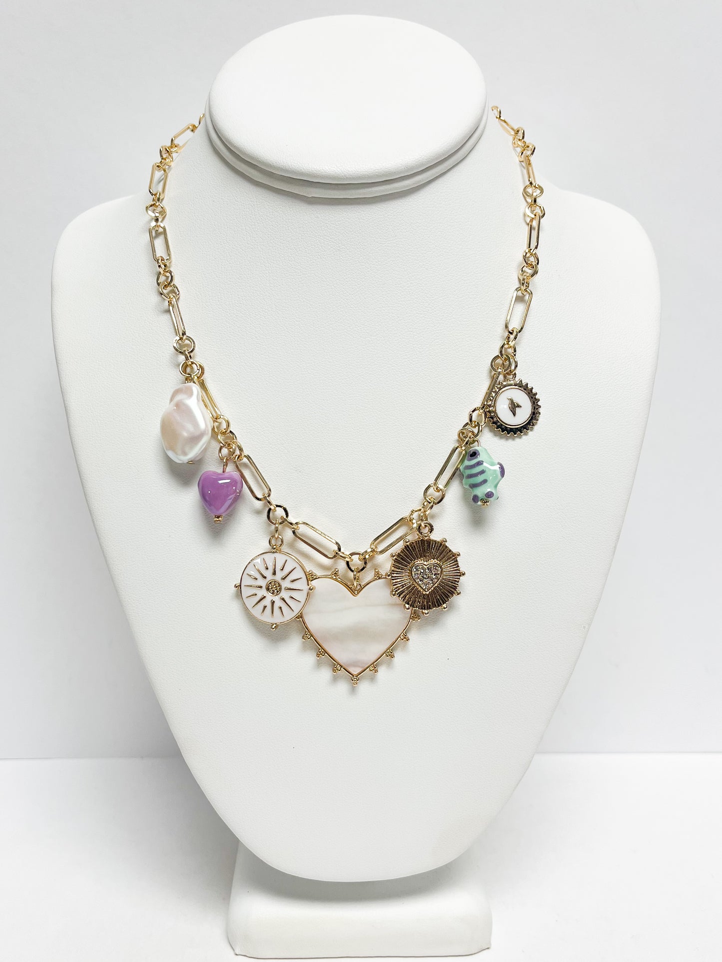 Beachy Heart Pendant Necklace