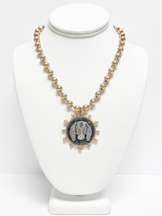 Pooch medallion necklace