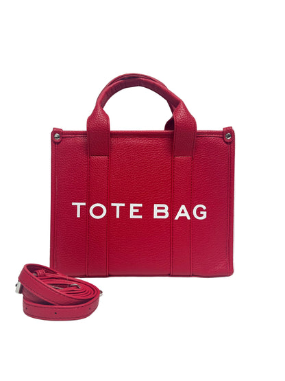 Red tote bag