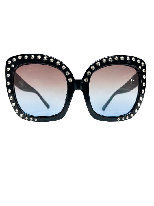 Crystal Brimmed sunglasses