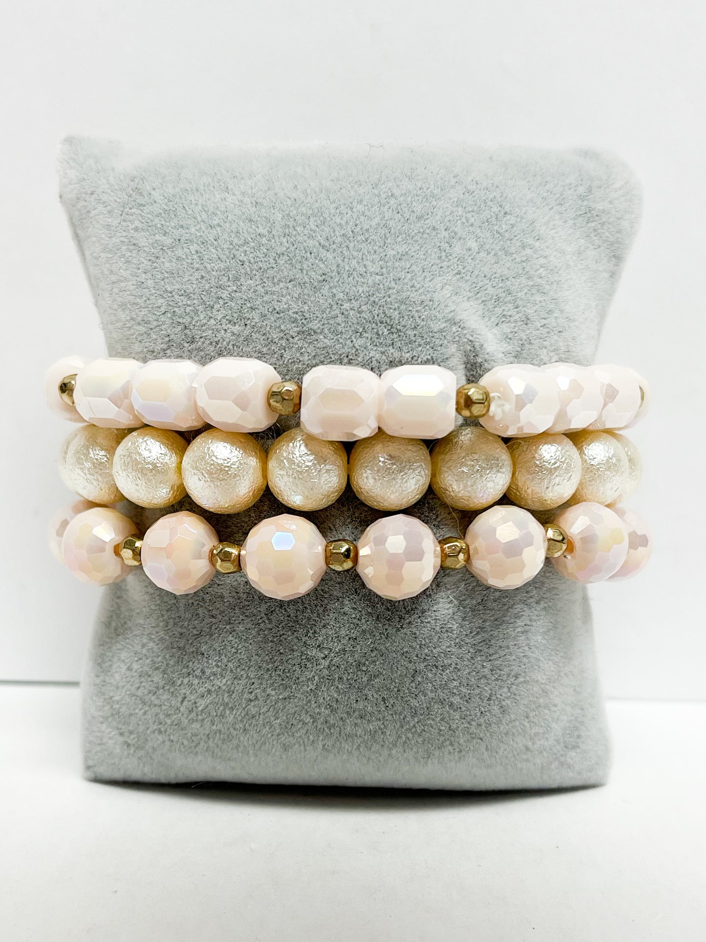 Layered Crystal Stretch Bracelet