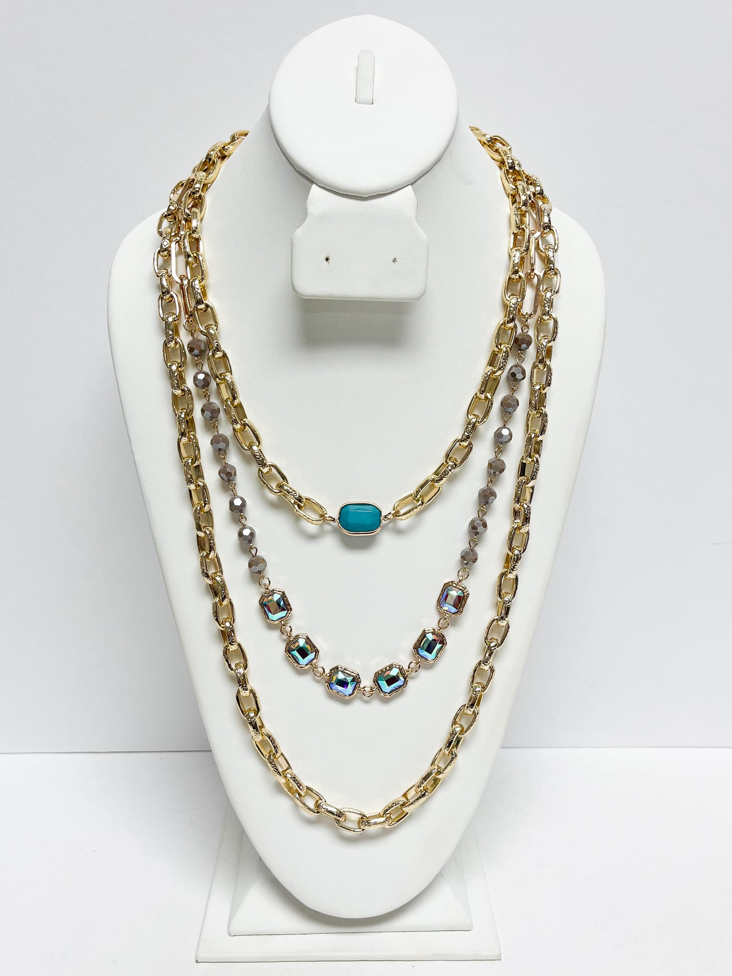 Layered gold necklace