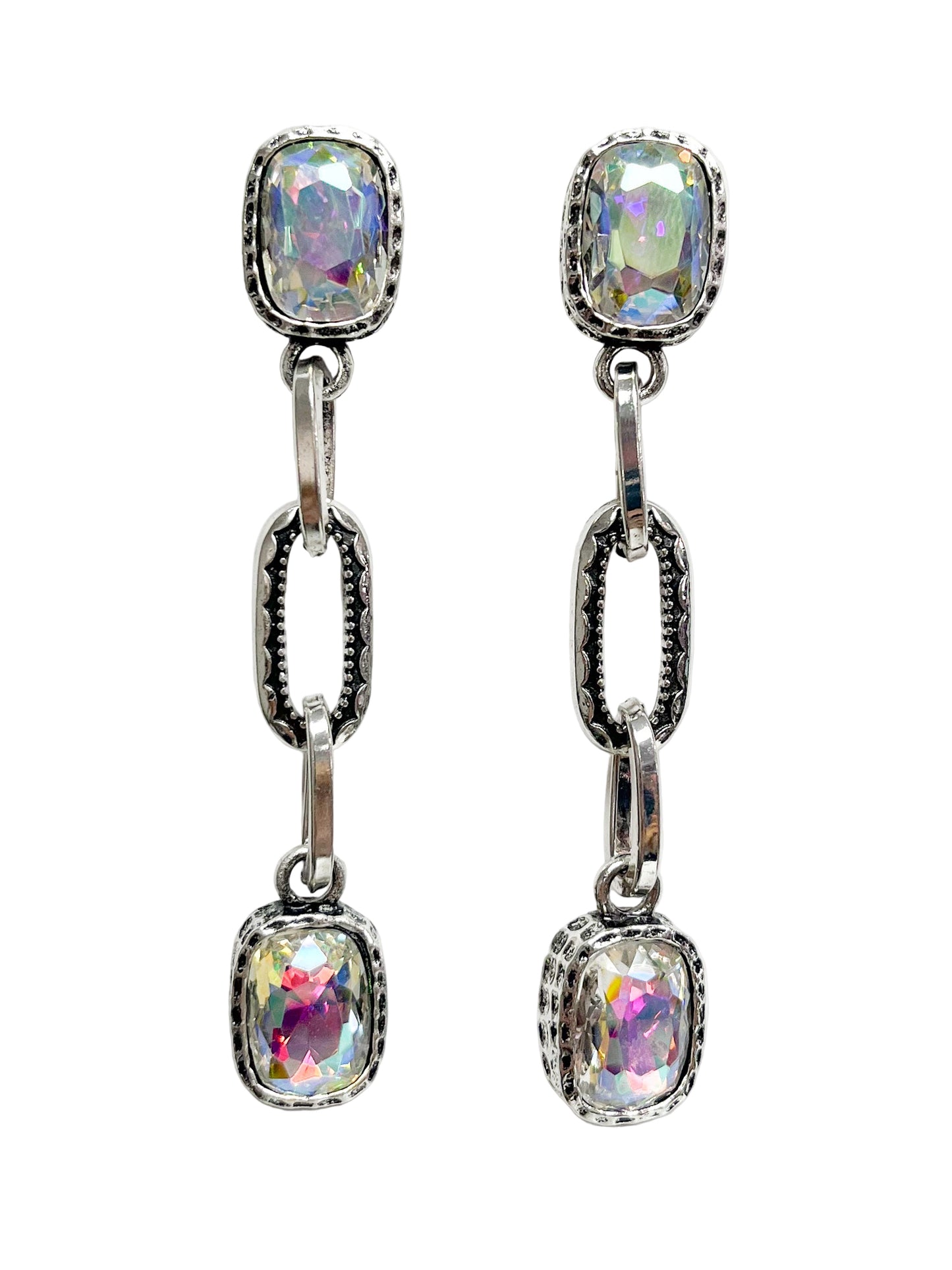 Dangle Crystal Chainlink earrings