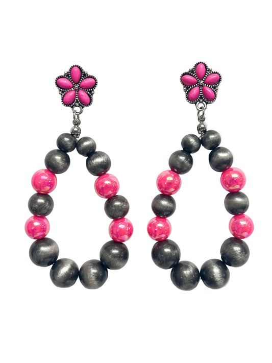 Pink Teardrop earrings