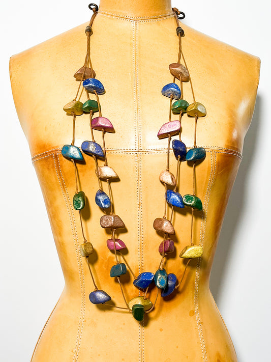 Multicolored Adjustable String Necklace