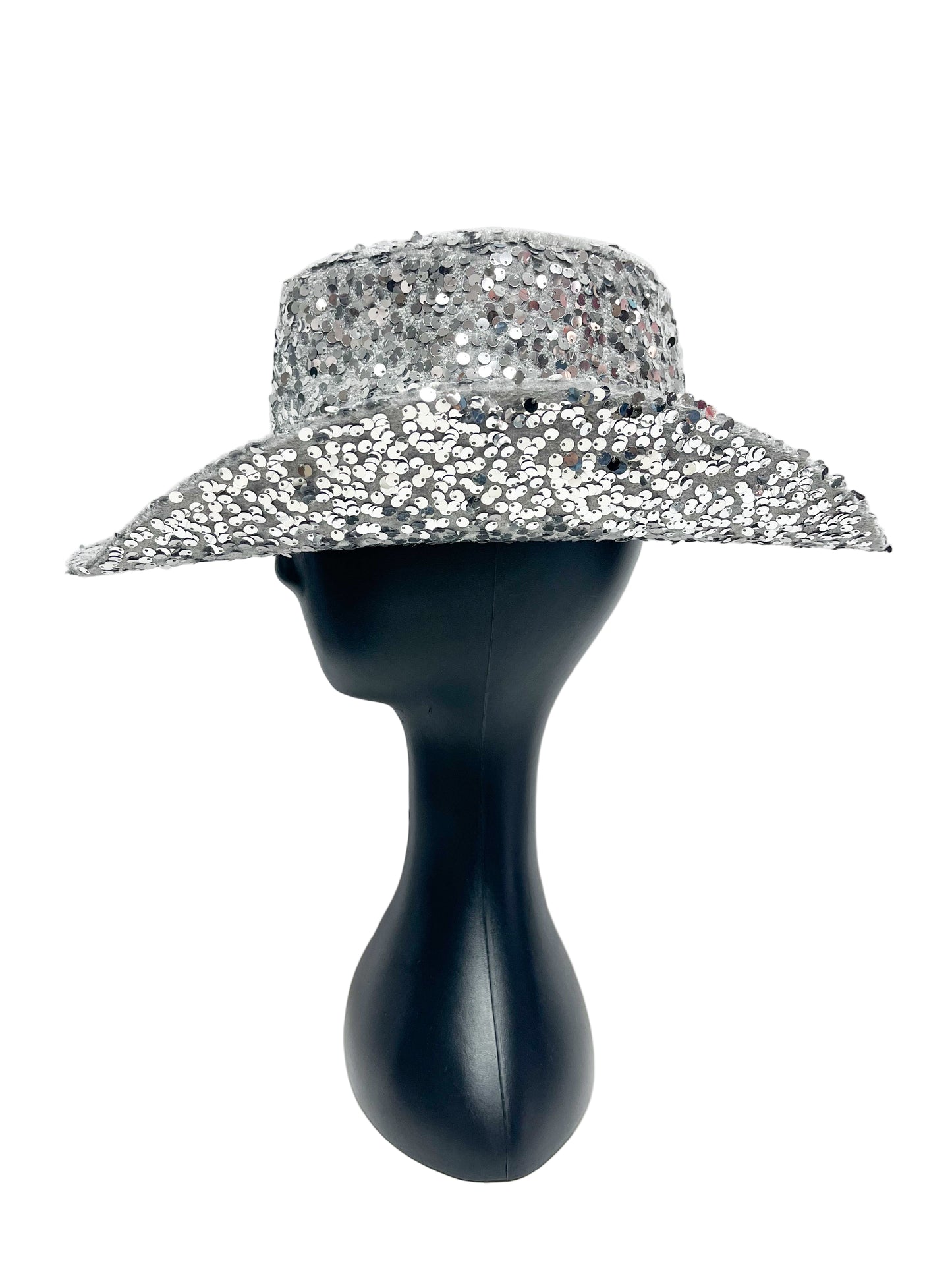 Silver Sequin Cowboy Hat