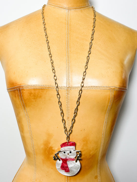 Long shimmer holiday necklace