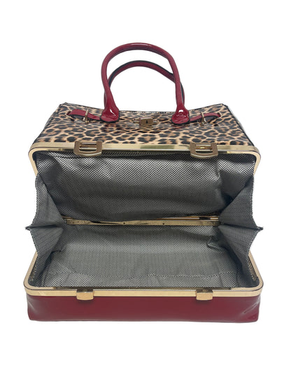 3-Piece Printed/Red Purse Set