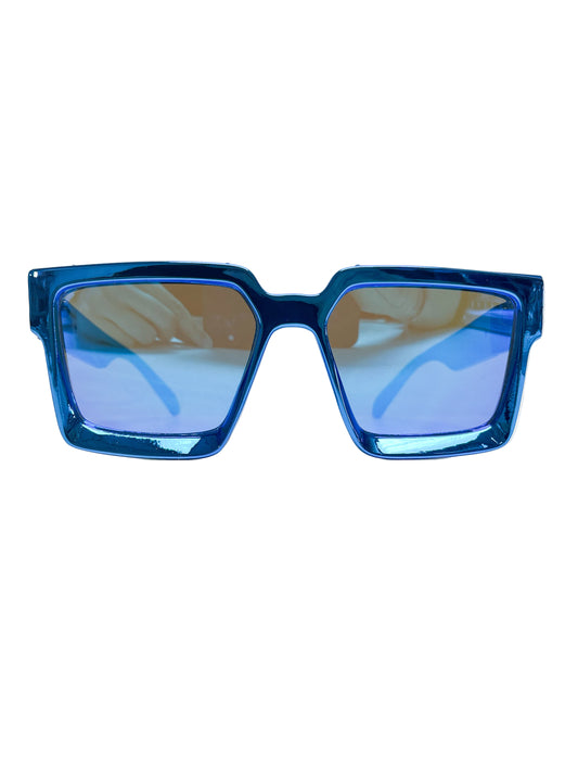 Blue metallic sunglasses