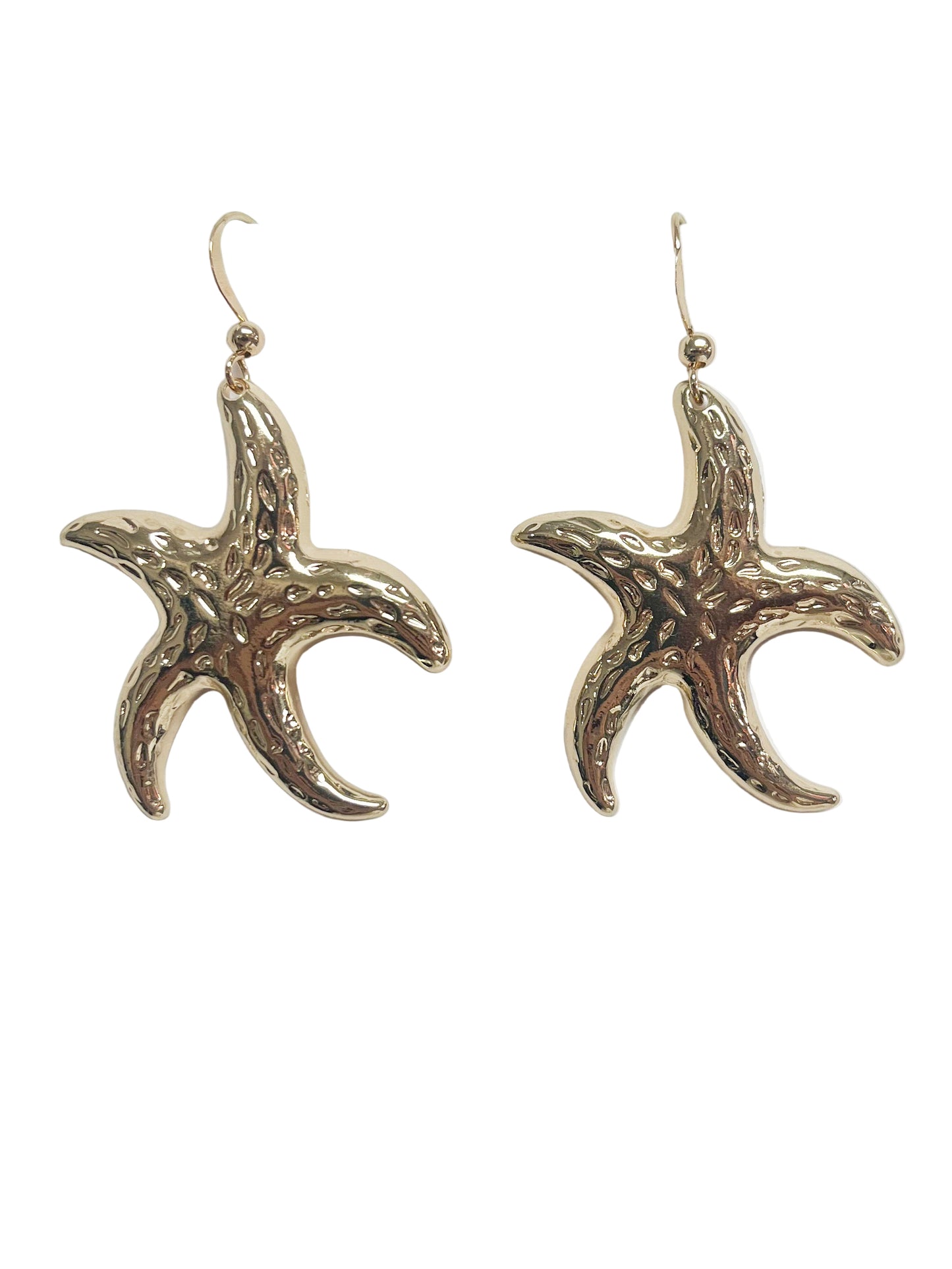 Hammered Beachy Star Pendant Necklace Set